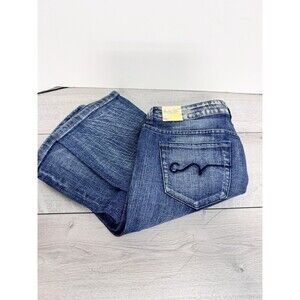 American Rag Cie Jeans Women's 7R Boot Cut Dark Wash Denim Stretch Low Rise New